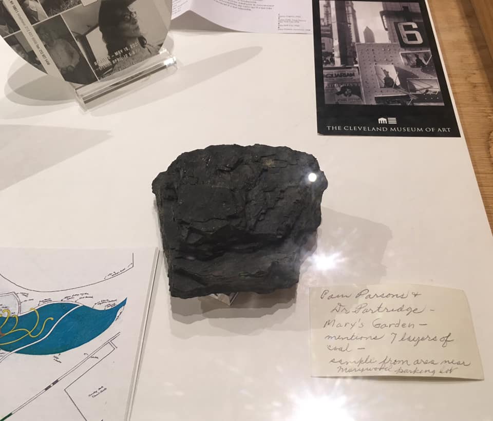 sculpture displayed in case